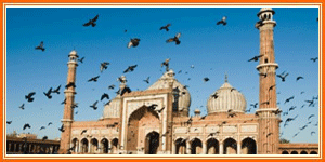 Facade of a mosque, Jama Masjid, New Delhi, India